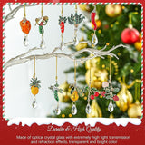 H&D HYALINE & DORA 4 Pcs Fruit Crystal Sun Catcher Rhinestone Cute Fruit Suncatcher with Crystals Prisms for Garden Home Decor
