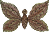 NAT & Jules Pinecone Butterfly Brown 3 inch Resin Stone Outdoor Tree Face Statue
