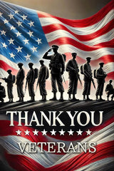 BlissYard Veterans Day Garden Flag 12x18 Inch, Thank You Veterans Double Sided Garden Flag for Outside Yard Decor, Military Veteran Garden Flags Veterans Day Yard Flag, Memorial Honor Gift for Veterans