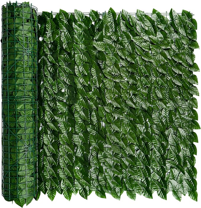 iCover Artificial Ivy Privacy Screen for Fence, 78x118in Strengthened Joint Prevent Leaves Falling Off, Faux Hedge Panels Greenery Vines, Decorative Fences for Outdoor, Garden