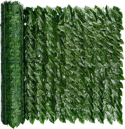 iCover Artificial Ivy Privacy Screen for Fence, 39x118in Strengthened Joint Prevent Leaves Falling Off, Faux Hedge Panels Greenery Vines, Decorative Fences for Outdoor, Garden