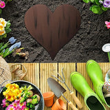 Tandefio 3 Pcs Heart Garden Stepping Stones Brown Cast Iron Stepping Stones Rustic Style Outdoor Stones for Garden Walkway Outside Decorative Decor, 12 Inches