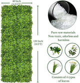 ODTORY Artificial Plant Wall Roll: 40X120 in (33.5 sqft) UV-Anti Ivy Privacy Fence Screen Faux Greenery Panels Backdrop Boxwood Ivy Vine Leaf Hedge Fence for Indoor Outdoor Green Decor