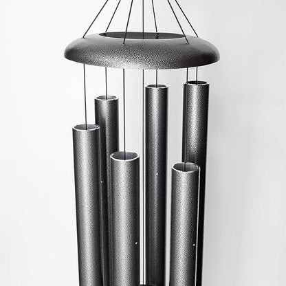 Corinthian Bells by Wind River - 65 inch Silver Vein Wind Chime for Patio, Backyard, Garden, and Outdoor décor (Aluminum Chime) Made in The USA