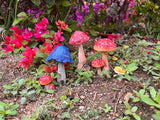 Miniature Resin Mushroom Decor for Fairy Garden – 6 PCS Colorful Mushroom Figurines, Yard Art Ornaments for Outdoor Garden, Bonsai & Terrarium Decorations (six Set)