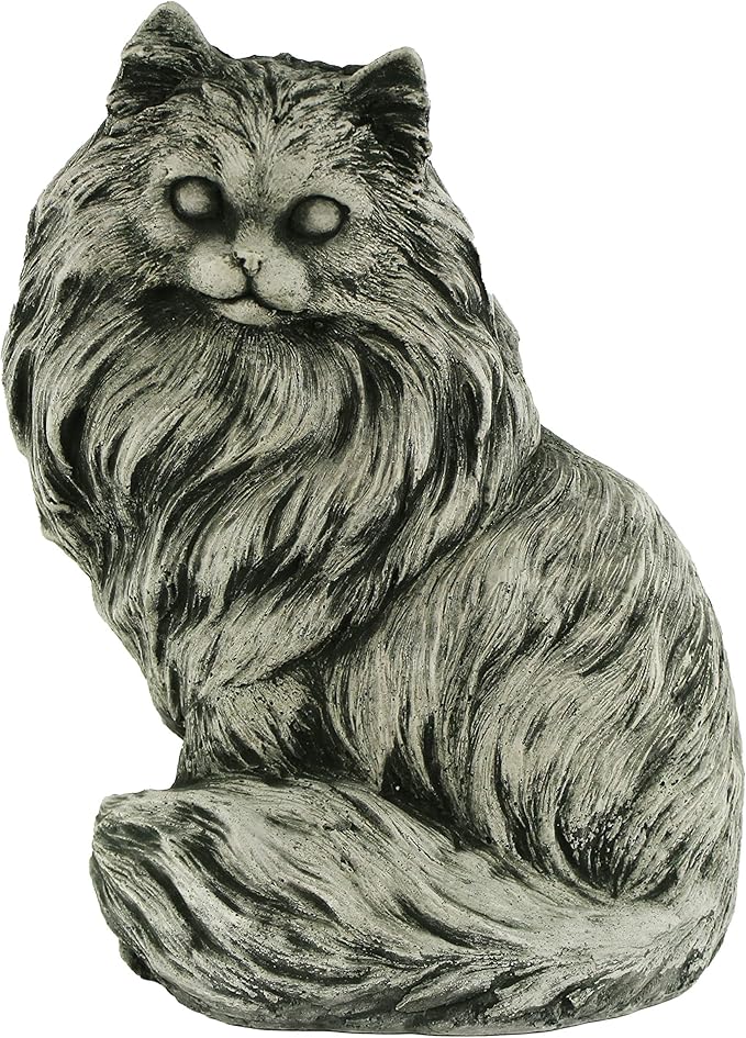 Chester Cat Statue Home and Garden Statues Outdoor Animal Cement Figure Cast Stone Kitten Statuary