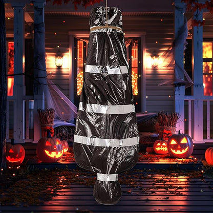 JOYIN 5ft Hanging Corpse Dead Victim Props Scary Inflatable Halloween Decorations Outdoor, Creepy Body Haunted House Decor Props for Indoor Lawn Yard Party Garden