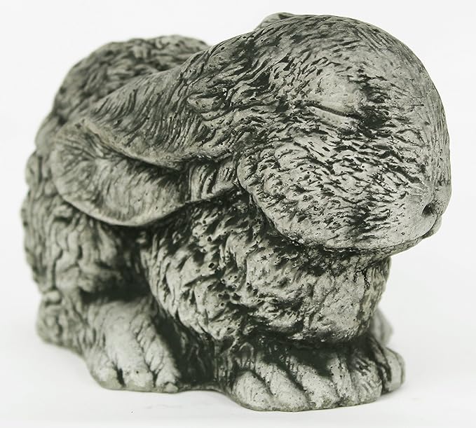 Sleeping Bunny Concrete Garden Statue Cement Animal Figure Cast Stone Bunny Figurine Garden Sculpture Outdoor Rabbit Sculpture