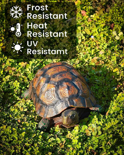 Tortoise Turtle Statue,Resin Garden Sculpture Indoor/Outdoor Yard Lawn Ornament,Home Decor (Large)