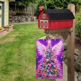 Christmas Tree Garden Flag Seasonal Double Sided 12 x 18 Inch Small Yard Flag for Indoor Outdoor Decor Holiday All Seasons