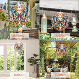 Butterfly Wind Spinner Outdoor Garden Decor, 10 inch 3D Stainless Steel Hanging Wind Spinner, Kinetic Art Garden Yard Decoration, Gift for Woman