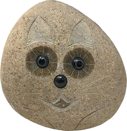 12" Boulder Cat, Stone