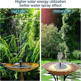 AISITIN 2 x 1.5 W DIY Solar Powered Garden Fountain with 6 Nozzles Effects for Ponds, Bird Bath, Aquarium, Garden Fountain
