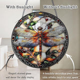 Stained Glass Suncatcher - Dragonfly Stained Glass Window Hanging for Home Decor, Garden & Patio - 6.3 Inch Vibrant Sun Catchers for Windows Hanging - Dragonfly Gifts for Women & Nature Lovers