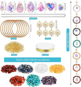 7 Chakra Sun Catcher Kit for Adults DIY Crystal Ornaments Prism Hanging Decorative Suncatcher with Crystals Sun Catchers Making Supplies Kit Art and Crafts Decor for Home Gifts