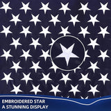28 x 44 Inch Embroidered American House Flag, Heavy Duty Outdoor Premium 210D Nylon, Embroidered Stars,Sewn Stripes,July 4th Independence Day House Flags