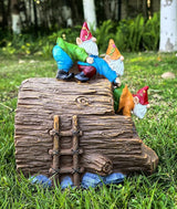 Decorative Gutter Downspout Extensions Statue,3" x 4" Downspout Extension Sculpture,Gnomes Decorative Rain Gutter Downspout Extension Figurine Decor Sculpture for Lawn Yard