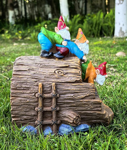 Decorative Gutter Downspout Extensions Statue,3" x 4" Downspout Extension Sculpture,Gnomes Decorative Rain Gutter Downspout Extension Figurine Decor Sculpture for Lawn Yard