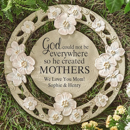 Let's Make Memories Personalized God Couldn't Be Everywhere Flower Garden Stone - for Mom - for Her