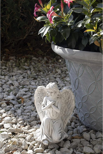 Angel Resin Garden Statue | Outdoor Indoor Figurine Gift Decoration for Home Décor, Patio, Yard, and Garden