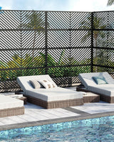 Hipicute 72" H×47" W Freestanding Metal Privacy Screen for Outdoor Patio - Heavy-Duty Rust-Resistant Decorative Fence Panel | Weatherproof Design | Patio Privacy Screen
