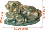 Rabbit Garden Outdoor Statue Resin Easter Bunny Statues for Home, Living Room Decoration, Garden Decor,Verdigris Gold