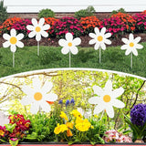5 Pcs Metal Spring Yard Decorations Outdoor Daisy Flowers Yard Signs with Stakes Cute White Daisy Decorative Lawn Signs for Indoor Outdoor Garden Pathway Walkway Spring Holiday Party Decor