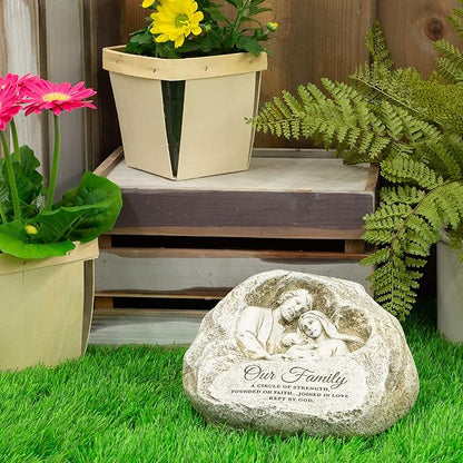Joseph's Studio by Roman Inc., HOLY Family Garden, Garden Collection, Religious Statue, Holy Family, Memorial, Angel, Patron Saint, Décor (7x8x4)