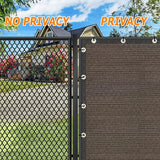 KANAGAWA 6ft x 50ft Privacy Screen Fence, 90% Blockage Heavy Duty 175 GSM Fencing Mesh Net Cover for Outdoor Wall Garden Yard Backyard 80 Cable Zip Ties Included Brown