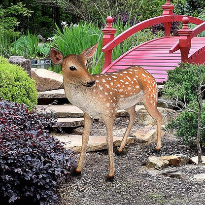 Design Toscano Spotted Deer, Forest Fawn Sculpture