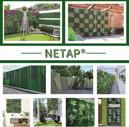 NETAP Grass Wall Panels Backdrop, 20"x 20"(12Pcs) Faux Boxwood Panels for Outdoor Indoor Green Wall Decor, Party Wedding Garden Fence Decorations