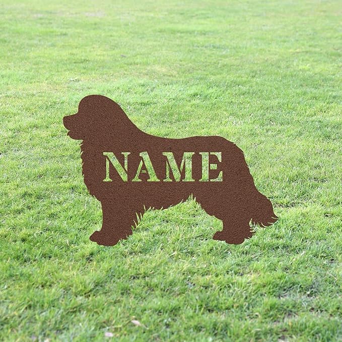 Personalized Newfoundland Dog Copper Garden Statue Stake,Custom Newfie Outdoor Yard Art Decor,Memorial Remembrance Sculpture for Yard Garden Porch Lawn Grassland Park Farm Flowerpot Decor.