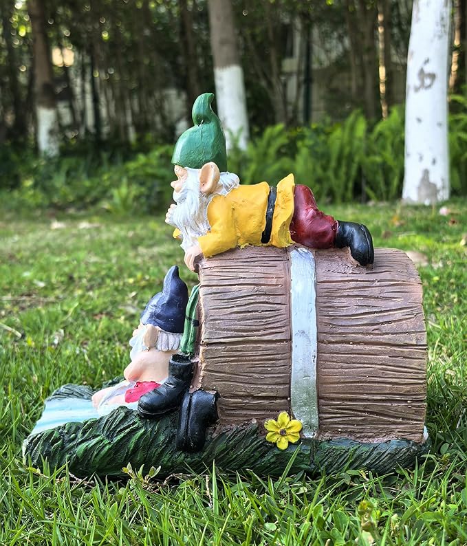 Decorative Gutter Downspout Extensions Statue,3" x 4" Downspout Extension Sculpture,Elf Decorative Rain Gutter Downspout Extension Figurine Decor Sculpture for Lawn Yard