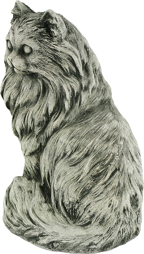 Chester Cat Statue Home and Garden Statues Outdoor Animal Cement Figure Cast Stone Kitten Statuary