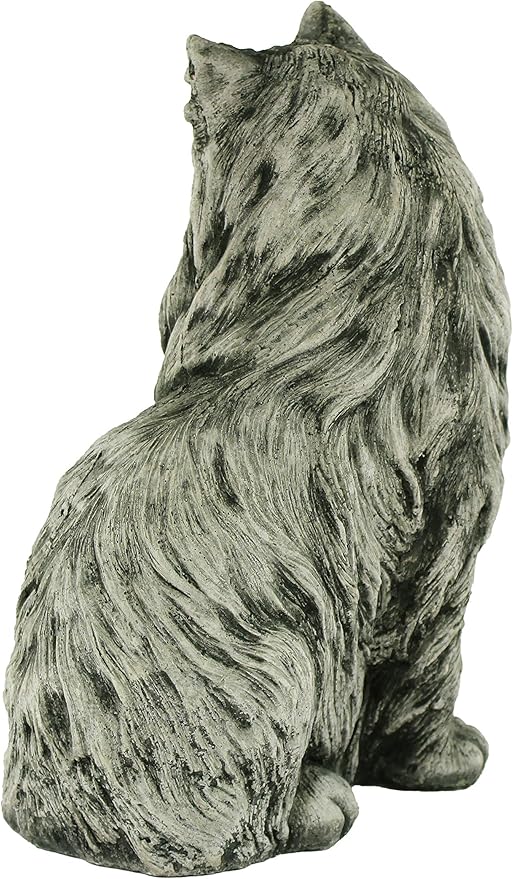 Chester Cat Statue Home and Garden Statues Outdoor Animal Cement Figure Cast Stone Kitten Statuary
