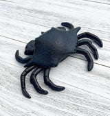 Top Brass Blue Crab Key Hider Figurine - Cast Iron with Secret Compartment - Indoor Trinket Box/Outdoor Garden Statue