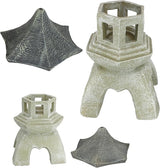 Design toscano ng999870 asian decor pagoda lantern outdoor statue, medium & large, two tone stone finish