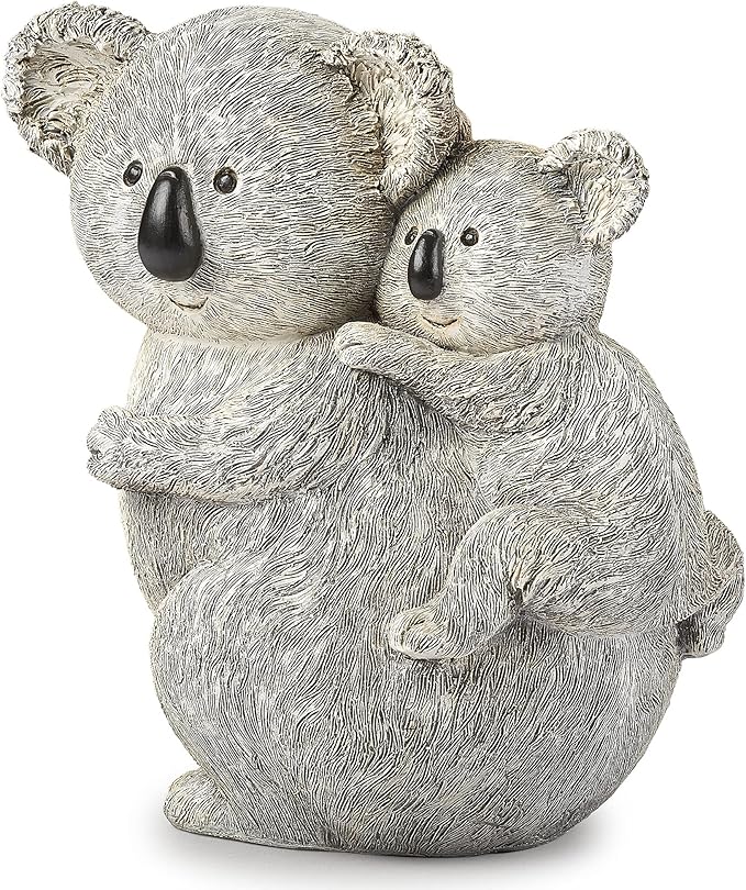 Roman Giftware Inc., Pudgy Pals Collection, Koala and Baby Statue, 8.5" H,Decorative, Garden Gift, Home Outdoor Decor
