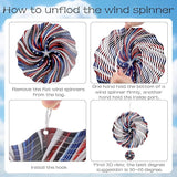 Metal Wind Spinners Outdoor - American Flag 3D Hanging Wind Spinner 250 Anniversary Ornaments Patriotic Decor Kinetic Spinning Art Sculpture for Patio Lawn Garden Gifts for Women Men Friends