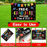 PRE-K Grad Yard Sign - Class of 2026 Preschool Graduate Lawn Sign with Stake School Congrats Graduation Decorations Colorful Graduation Party Favors Supplies Outdoor Photo Booth Props