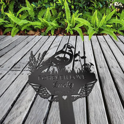 Custom Pigeon Memorial Stake, Pigeon Loss Gift, Sympathy Sign, Metal Pet Grave Markers, Remembrance Stake, Outdoor Garden Decor, Pet Headstone, Memorial Plaque for Outdoors