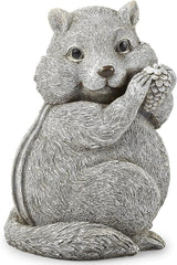 Roman Garden - Chipmunk Statue, 8.75" H, Pudgy Pals Collection, Resin and Dolomite, Decorative, Garden Gift, Home Outdoor Decor, Durable, Long Lasting