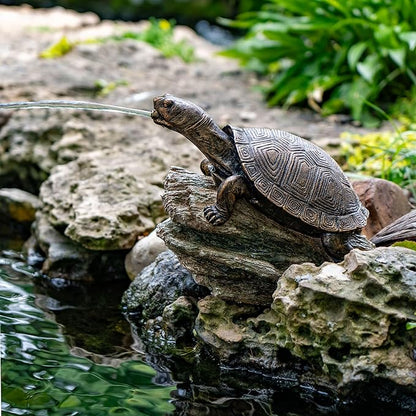 Aquascape Turtle On Log Spitter Fountain for Pond and Garden, 78371