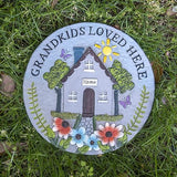 Grandma Garden Stepping Stone Yard Walkway Step Stone Grandma Gifts from Grandchildren Home Outdoor Decor Lawn Concrete Stepping Stones with Sayings Outside Decorations