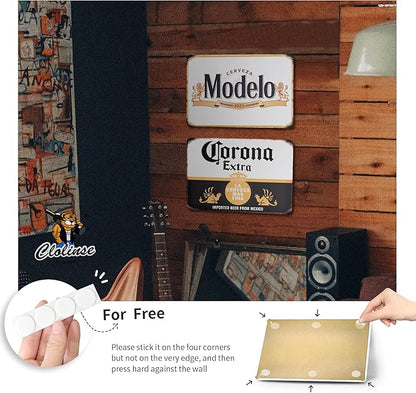 Corona Modelo Beer Signs | Man Cave Decor | Bar Vintage Metal Tin Signs | Garage Retro Funny Cool Things | Wall Poster Stuff For Pub Home House Coffee Shop Room indoor outdoor 8x12 Inch…
