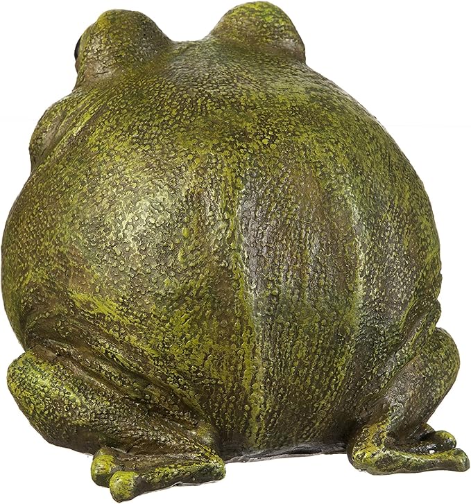 Evergreen Garden Cute Portly Frog 6" Tall Outdoor Statue and Secret Key Holder | Weatherproof and Outdoor Safe | Garden Sculpture | Porch Garage or Patio Home Decor