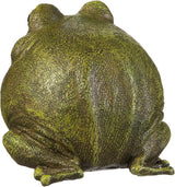 Evergreen Garden Cute Portly Frog 6" Tall Outdoor Statue and Secret Key Holder | Weatherproof and Outdoor Safe | Garden Sculpture | Porch Garage or Patio Home Decor