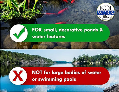 KoiWorx Blue Dye - Ornamental and Decorative Pond Dye, Water Features and Fountains, Safe for Koi - 16oz