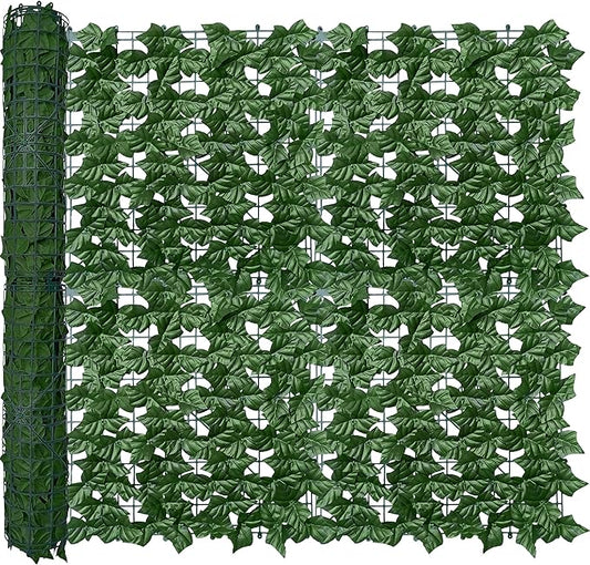 ODTORY Artificial Ivy Privacy Fence Wall Screen,40X120 in UV-Anti Faux Greenery Backdrop Ivy Vine Leaf Hedges Fence Panels for Patio, Balcony, Garden, Backyard Indoor Outdoor Green Wall Decor