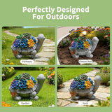 Solar Garden Outdoor Statues Turtle Figurine Lights - Yard Decorations for Patio,Balcony,Lawn Ornaments - Unique Housewarming and Birthdays Gifts for Mom Women